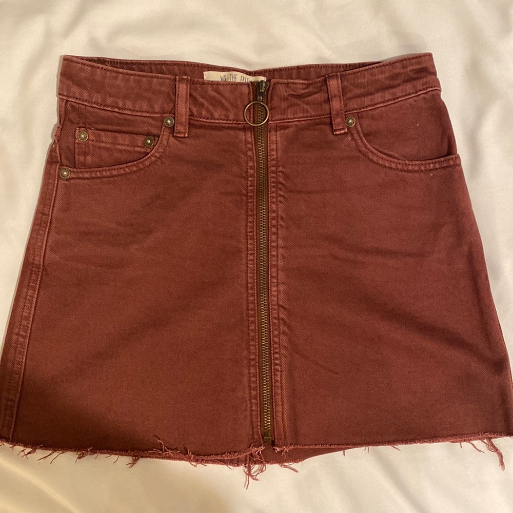 Free People denim skirt